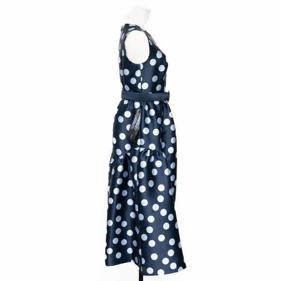 Kay Unger. Tinslee Tea Length Polka Dot Dress. - Picture 4 of 13